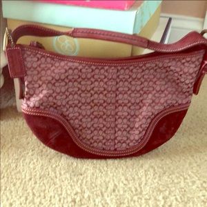 Coach burgundy small bag